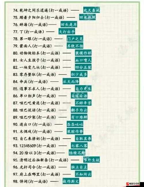 微信成语猜猜看第85关答案详解与全面成语接龙答案汇编